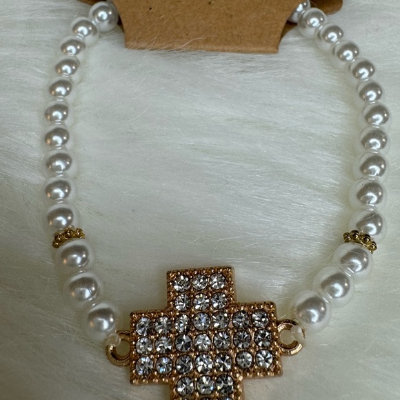 PEARL AND CRYSTAL BEADED EXPANDABLE BRACELET - Picture 16 of 17